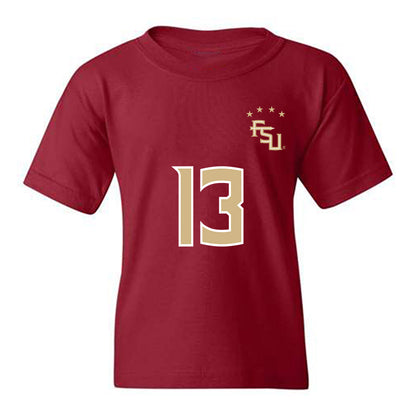FSU - NCAA Women's Soccer : Mya Brandon - Garnet Replica Shersey Youth T-Shirt-0