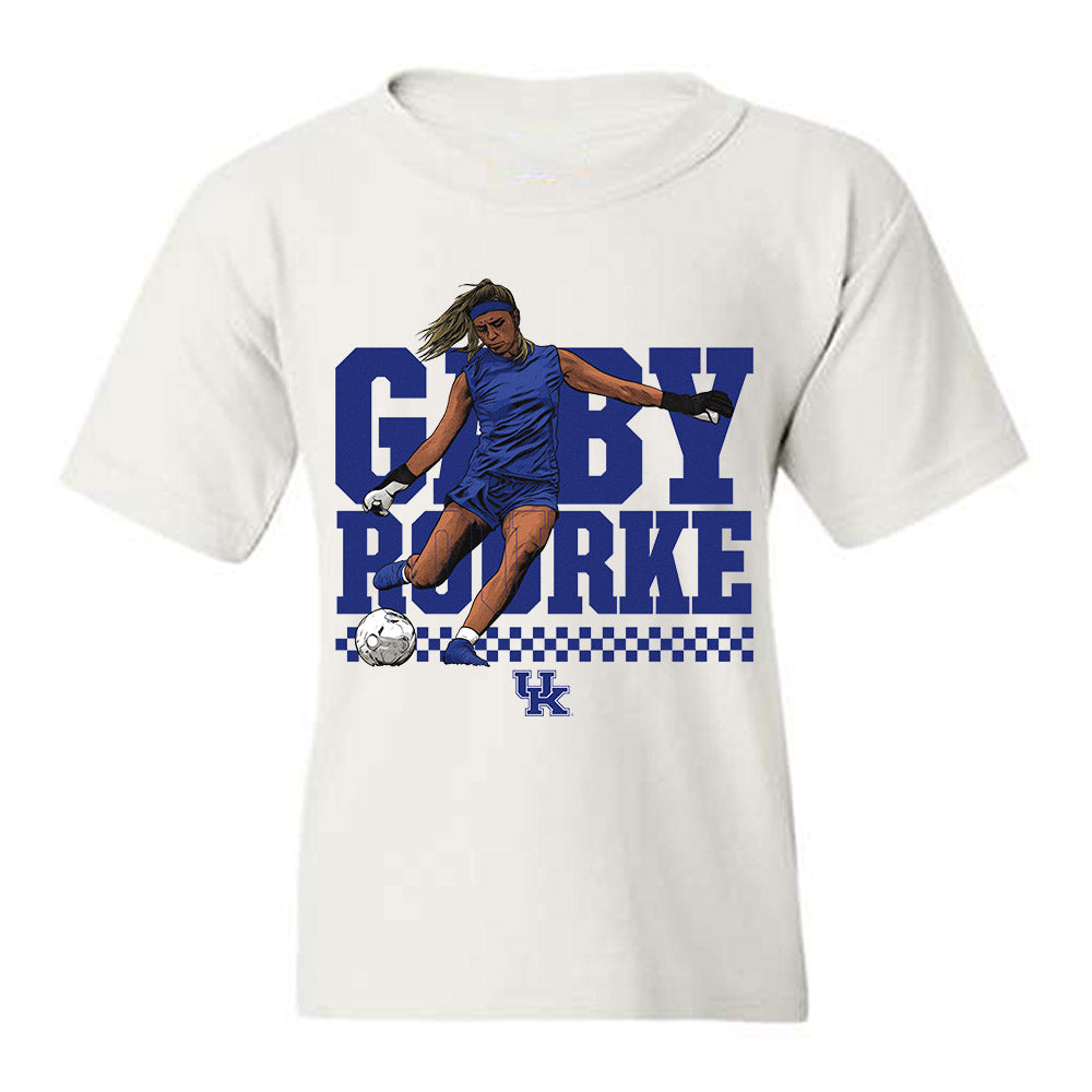 Kentucky - NCAA Women's Soccer : Gaby Rourke - Individual Caricature Youth T-Shirt