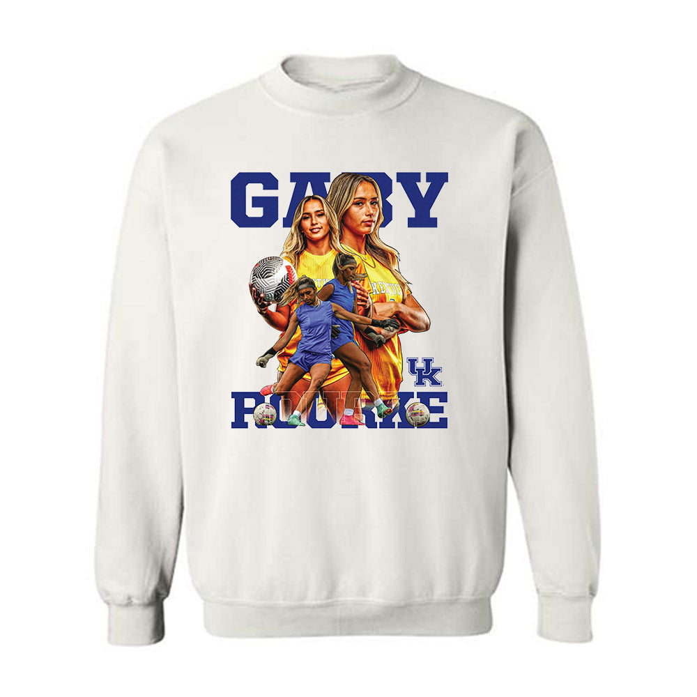 Kentucky - NCAA Women's Soccer : Gaby Rourke - Player Collage Crewneck Sweatshirt