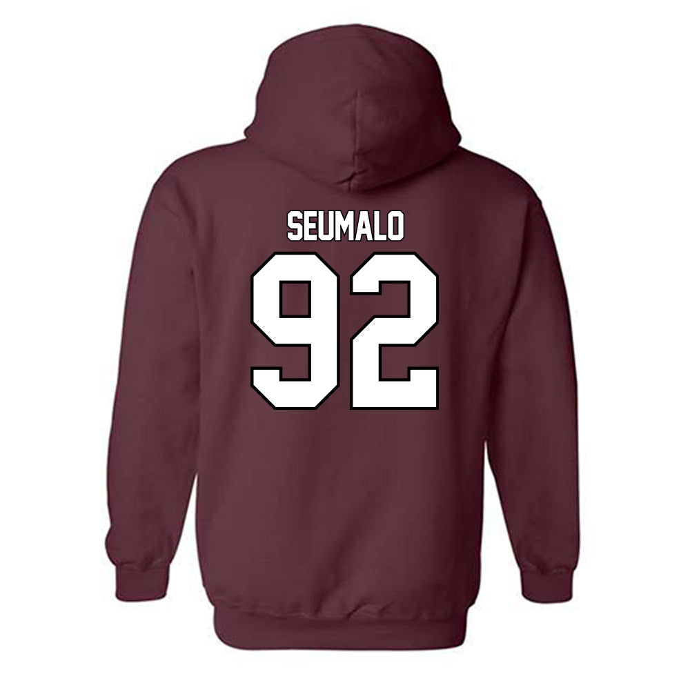 Montana - NCAA Football : Zekiel Seumalo - Classic Shersey Hooded Sweatshirt-1