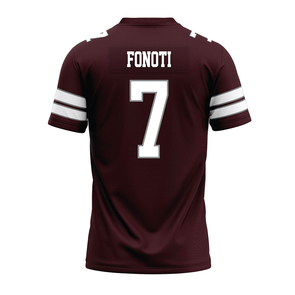 Montana - NCAA Football : Va'aimalae Fonoti - Maroon Premium Football Jersey