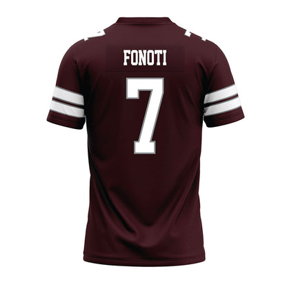 Montana - NCAA Football : Va'aimalae Fonoti - Maroon Premium Football Jersey