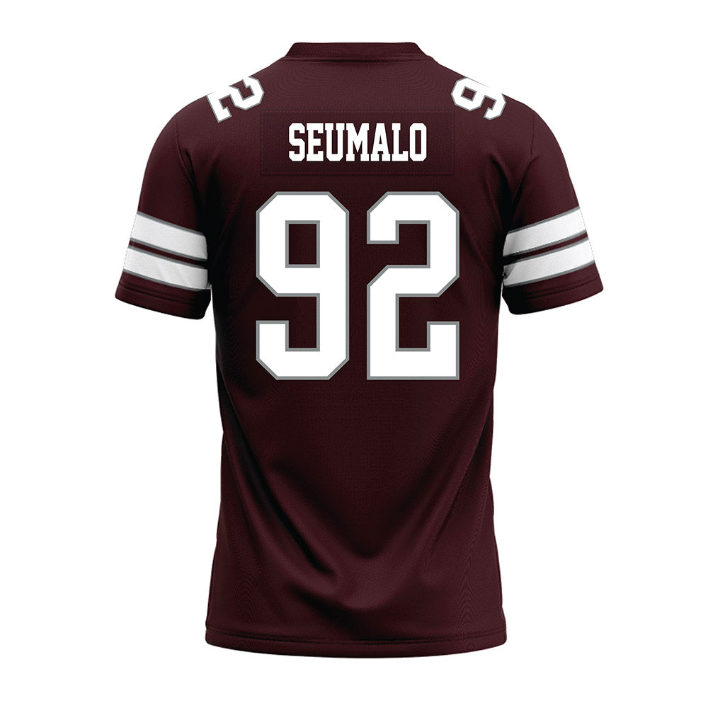 Montana - NCAA Football : Zekiel Seumalo - Maroon Premium Football Jersey-1