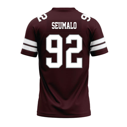 Montana - NCAA Football : Zekiel Seumalo - Maroon Premium Football Jersey-1