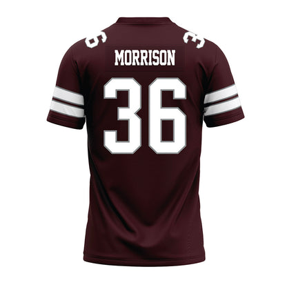 Montana - NCAA Football : Ty Morrison - Maroon Premium Football Jersey