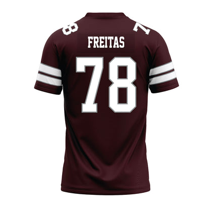 Montana - NCAA Football : Lucas Freitas - Maroon Premium Football Jersey