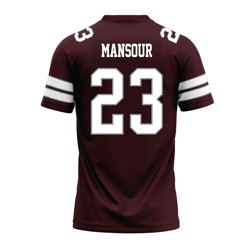 Montana - NCAA Football : rashid Mansour - Maroon Premium Football Jersey-1