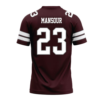 Montana - NCAA Football : rashid Mansour - Maroon Premium Football Jersey-1