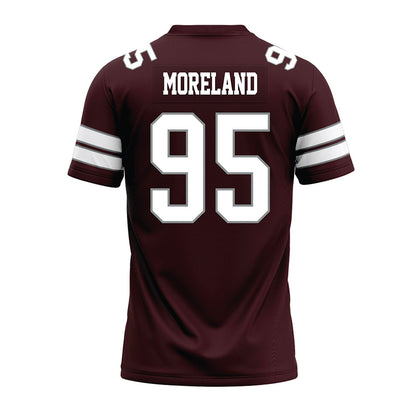 Montana - NCAA Football : Derek Moreland - Maroon Premium Football Jersey-1
