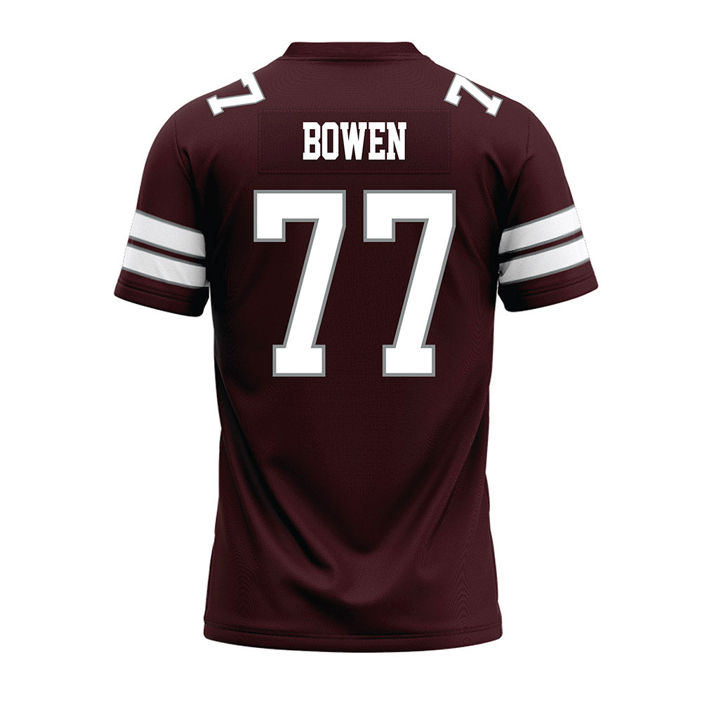 Montana - NCAA Football : Carter Bowen - Maroon Premium Football Jersey-1