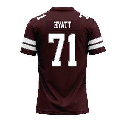 Montana - NCAA Football : Quinlan Hyatt - Maroon Premium Football Jersey-1