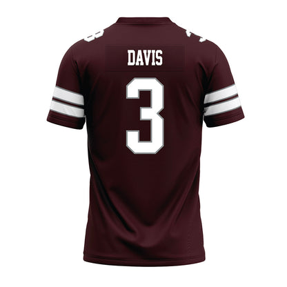 Montana - NCAA Football : brooks davis - Maroon Premium Football Jersey-1