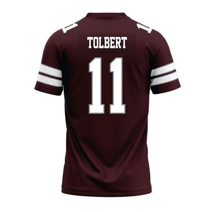 Montana - NCAA Football : Elijawah Tolbert - Maroon Premium Football Jersey-1