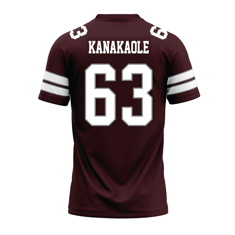 Montana - NCAA Football : Kaikoa Kanakaole - Maroon Premium Football Jersey-1