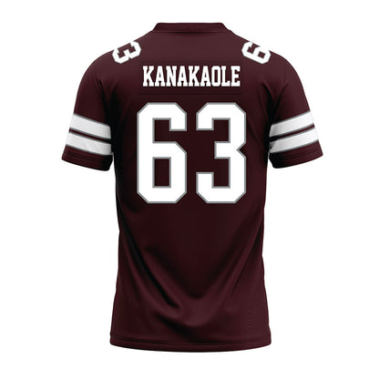 Montana - NCAA Football : Kaikoa Kanakaole - Maroon Premium Football Jersey-1
