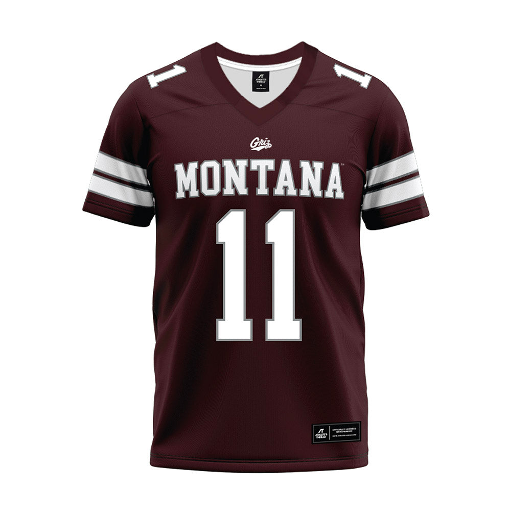Montana - NCAA Football : Elijawah Tolbert - Maroon Premium Football Jersey-0