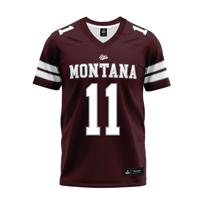 Montana - NCAA Football : Elijawah Tolbert - Maroon Premium Football Jersey-0