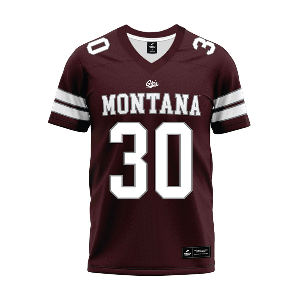 Montana - NCAA Football : Kade Cutler - Maroon Premium Football Jersey