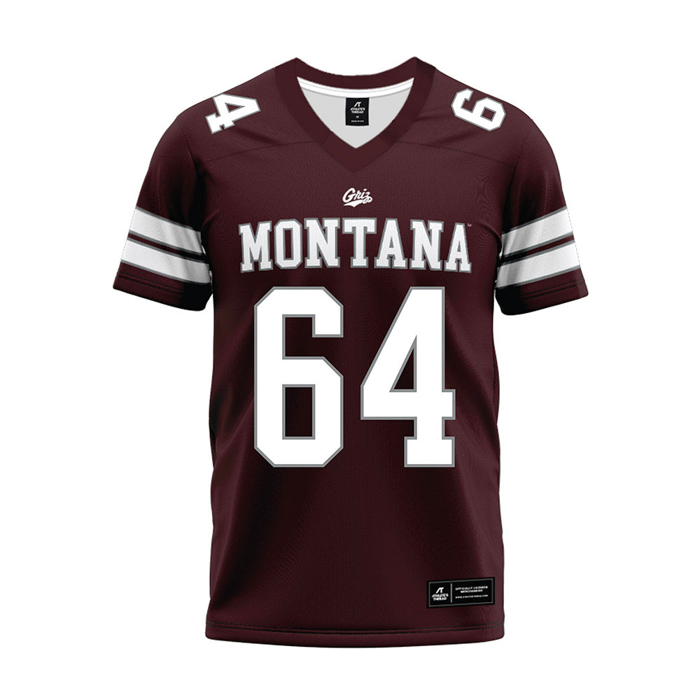 Montana - NCAA Football : Matt Hilden - Maroon Premium Football Jersey-0