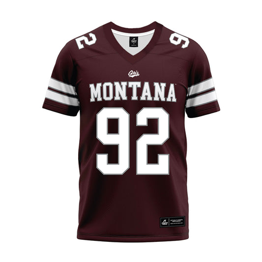 Montana - NCAA Football : Zekiel Seumalo - Maroon Premium Football Jersey-0