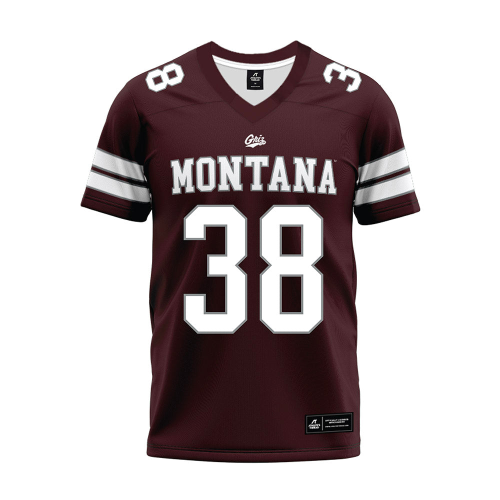 Montana - NCAA Football : Caleb Moran - Maroon Premium Football Jersey-0