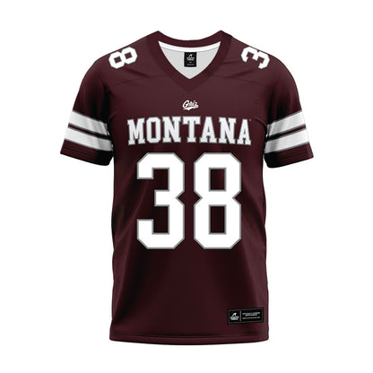 Montana - NCAA Football : Caleb Moran - Maroon Premium Football Jersey-0