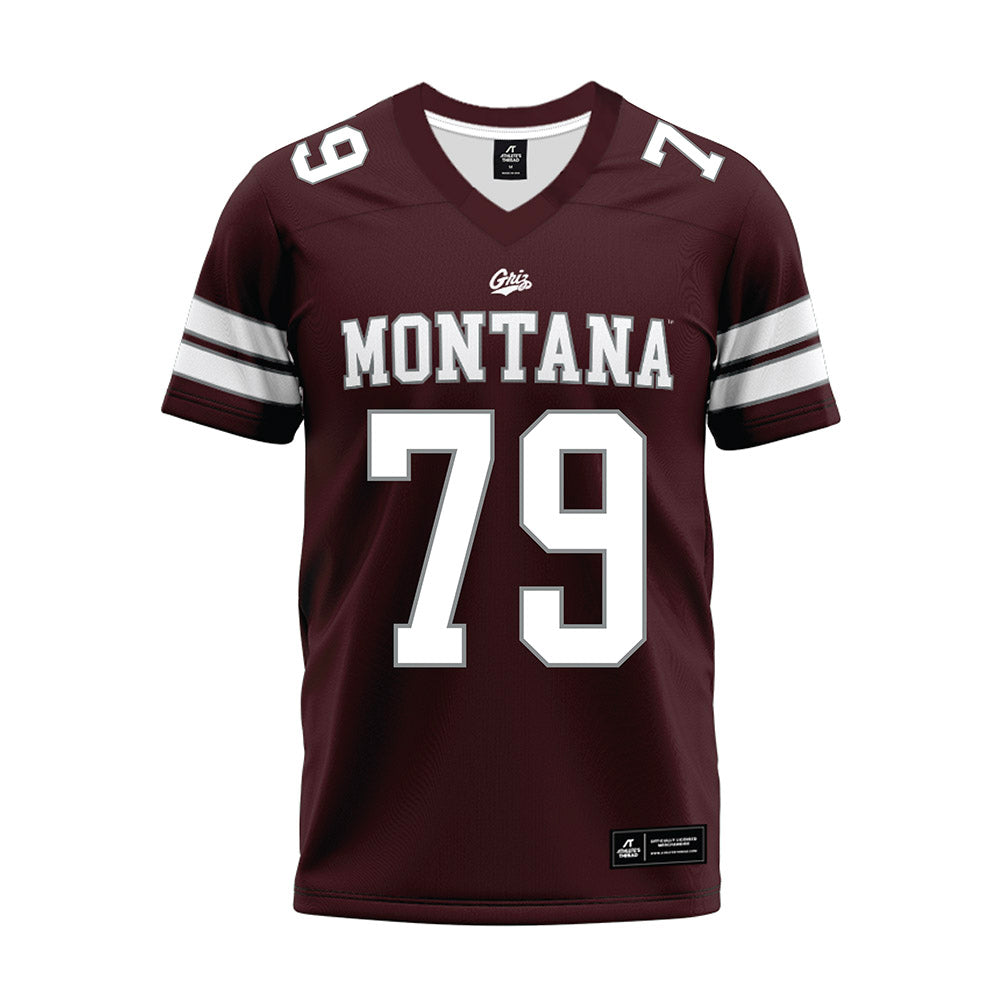 Montana - NCAA Football : Liam Brown - Maroon Premium Football Jersey