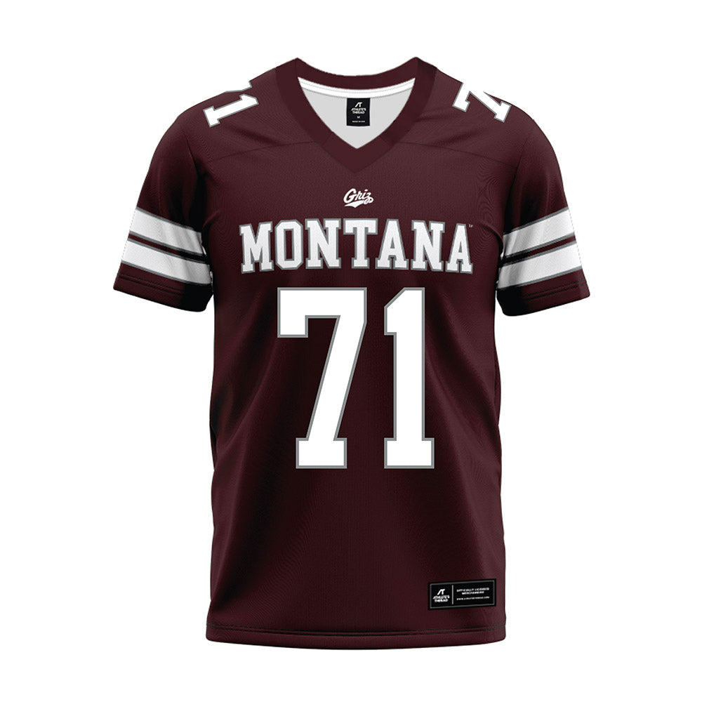 Montana - NCAA Football : Quinlan Hyatt - Maroon Premium Football Jersey-0