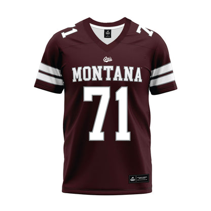 Montana - NCAA Football : Quinlan Hyatt - Maroon Premium Football Jersey-0