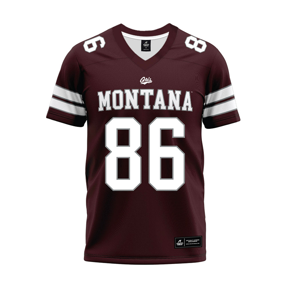 Montana - NCAA Football : Weston Adams - Maroon Premium Football Jersey-0