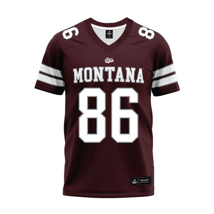 Montana - NCAA Football : Weston Adams - Maroon Premium Football Jersey-0
