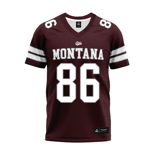 Montana - NCAA Football : Weston Adams - Maroon Premium Football Jersey-0