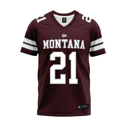 Montana - NCAA Football : Stevie Rocker Jr - Maroon Premium Football Jersey