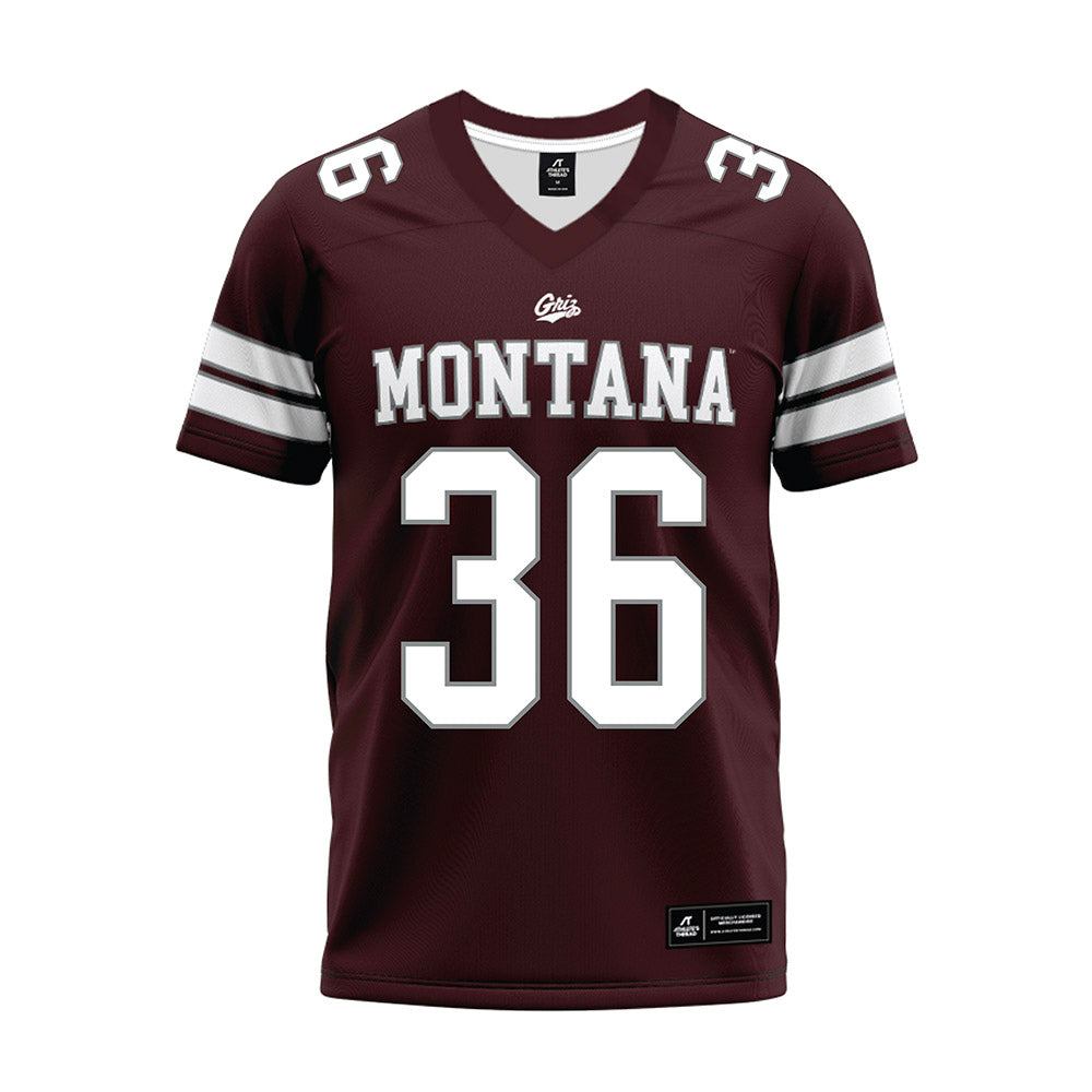 Montana - NCAA Football : Ty Morrison - Maroon Premium Football Jersey