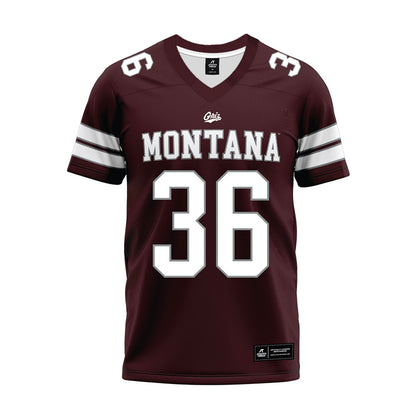 Montana - NCAA Football : Ty Morrison - Maroon Premium Football Jersey