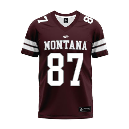 Montana - NCAA Football : Jake Olson - Maroon Premium Football Jersey