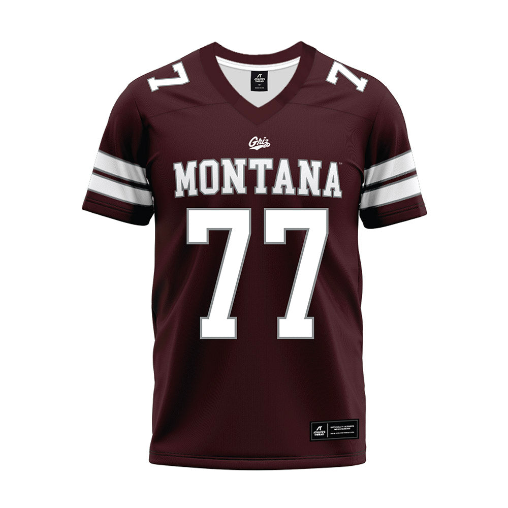 Montana - NCAA Football : Carter Bowen - Maroon Premium Football Jersey-0