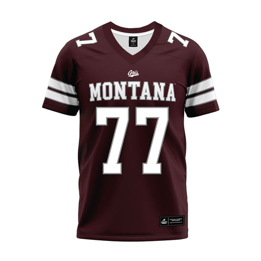 Montana - NCAA Football : Carter Bowen - Maroon Premium Football Jersey-0