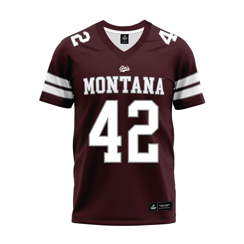 Montana - NCAA Football : Giovanni Pifferini - Maroon Premium Football Jersey-0
