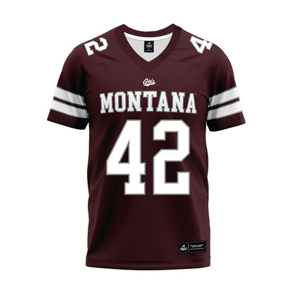 Montana - NCAA Football : Giovanni Pifferini - Maroon Premium Football Jersey-0