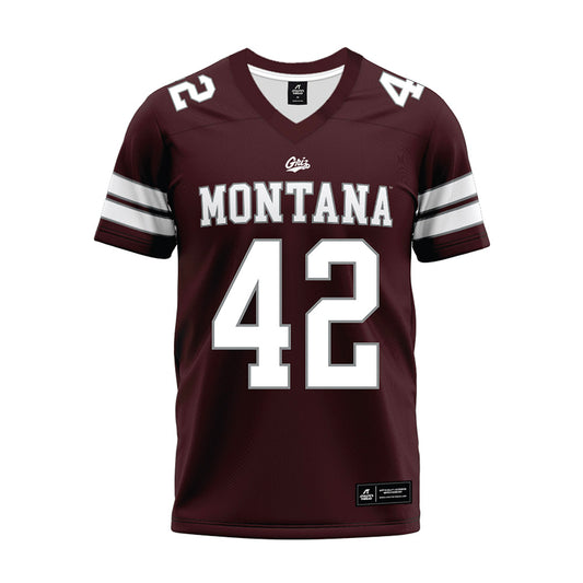 Montana - NCAA Football : Giovanni Pifferini - Maroon Premium Football Jersey-0