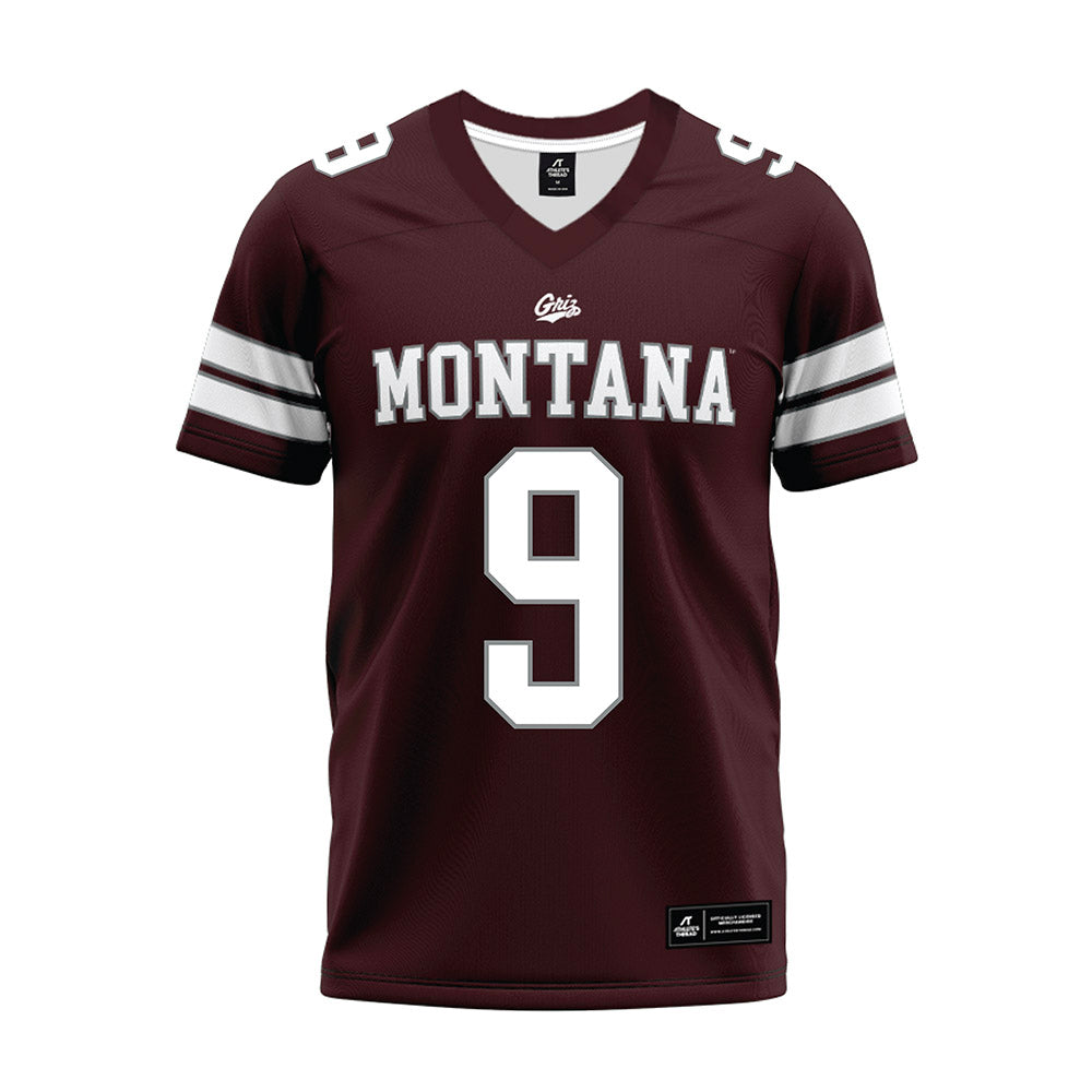 Montana - NCAA Football : Jordan Dever - Maroon Premium Football Jersey-0