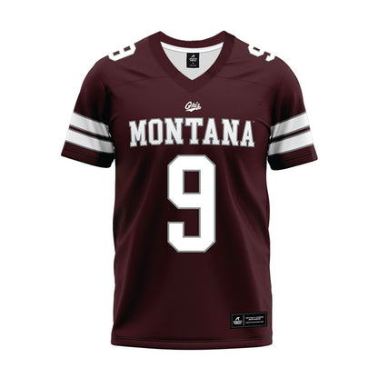 Montana - NCAA Football : Jordan Dever - Maroon Premium Football Jersey-0
