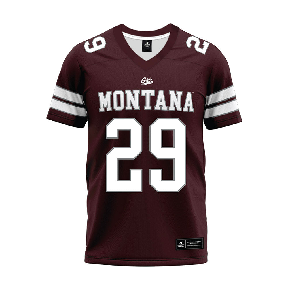 Montana - NCAA Football : Tanner Huff - Maroon Premium Football Jersey-0