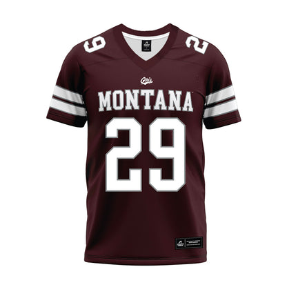 Montana - NCAA Football : Tanner Huff - Maroon Premium Football Jersey-0