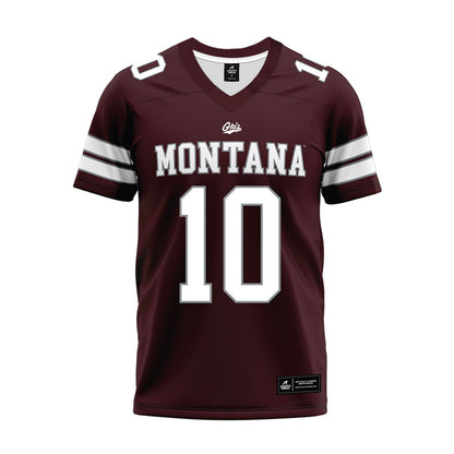 Montana - NCAA Football : Eli Gillman - Maroon Premium Football Jersey