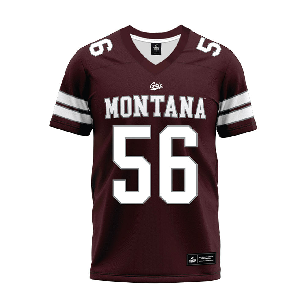 Montana - NCAA Football : Hunter Peck - Maroon Premium Football Jersey-0