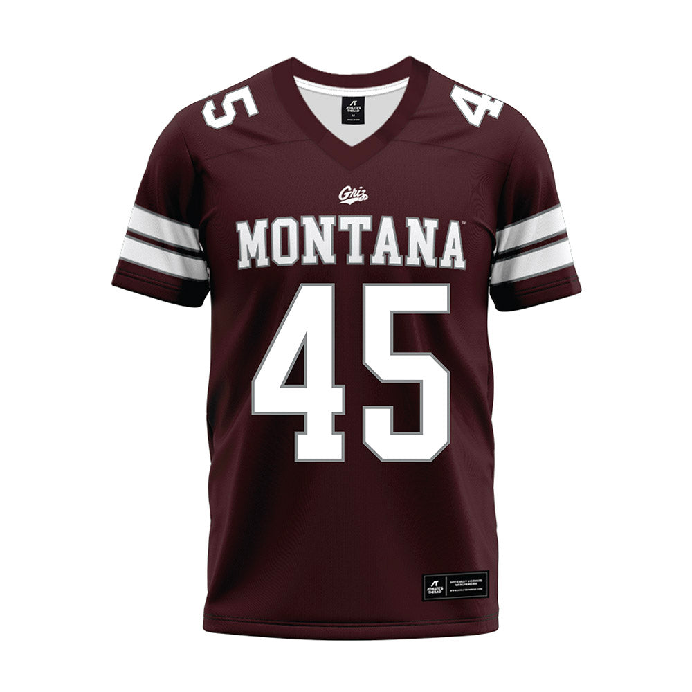 Montana - NCAA Football : Caleb Otlewski - Maroon Premium Football Jersey