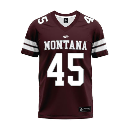 Montana - NCAA Football : Caleb Otlewski - Maroon Premium Football Jersey