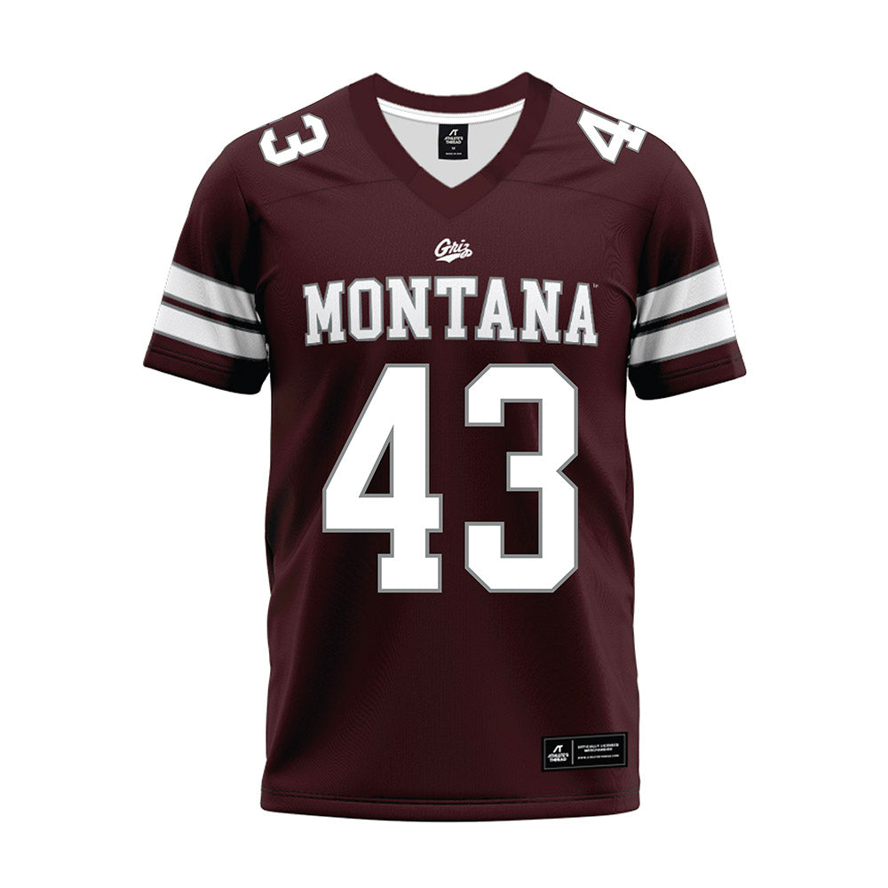 Montana - NCAA Football : Grayson Pibal - Maroon Premium Football Jersey-0